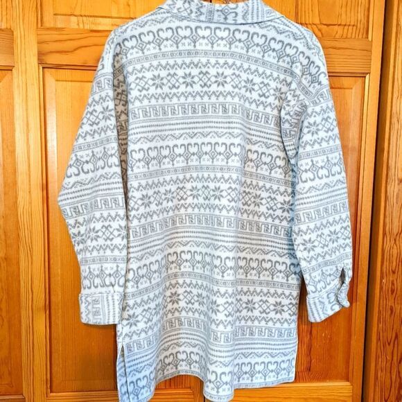 Victoria's Secret Country‎ Cozy Gray Fleece Jacket Shirt Small - Picture 7 of 10